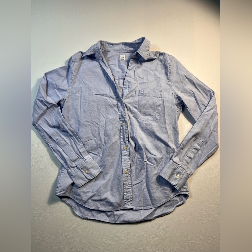 GAP Sky Blue Cotton Button Down Shirt sz Small